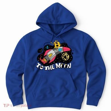 Bitcoin To The Moon Rocket Hoodie