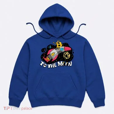 Bitcoin To The Moon Rocket Hoodie
