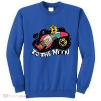 Bitcoin To The Moon Rocket Sweatshirt thumb 0