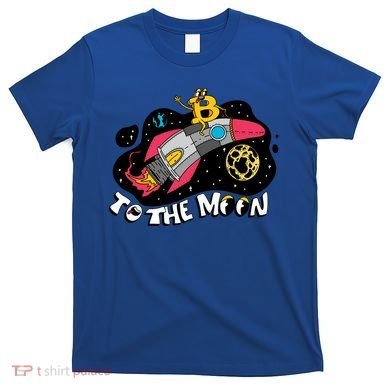 Bitcoin To The Moon Rocket T-Shirt