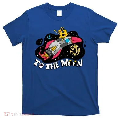 Bitcoin To The Moon Rocket T-Shirt