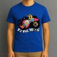 Bitcoin To The Moon Rocket T-Shirt thumb 3