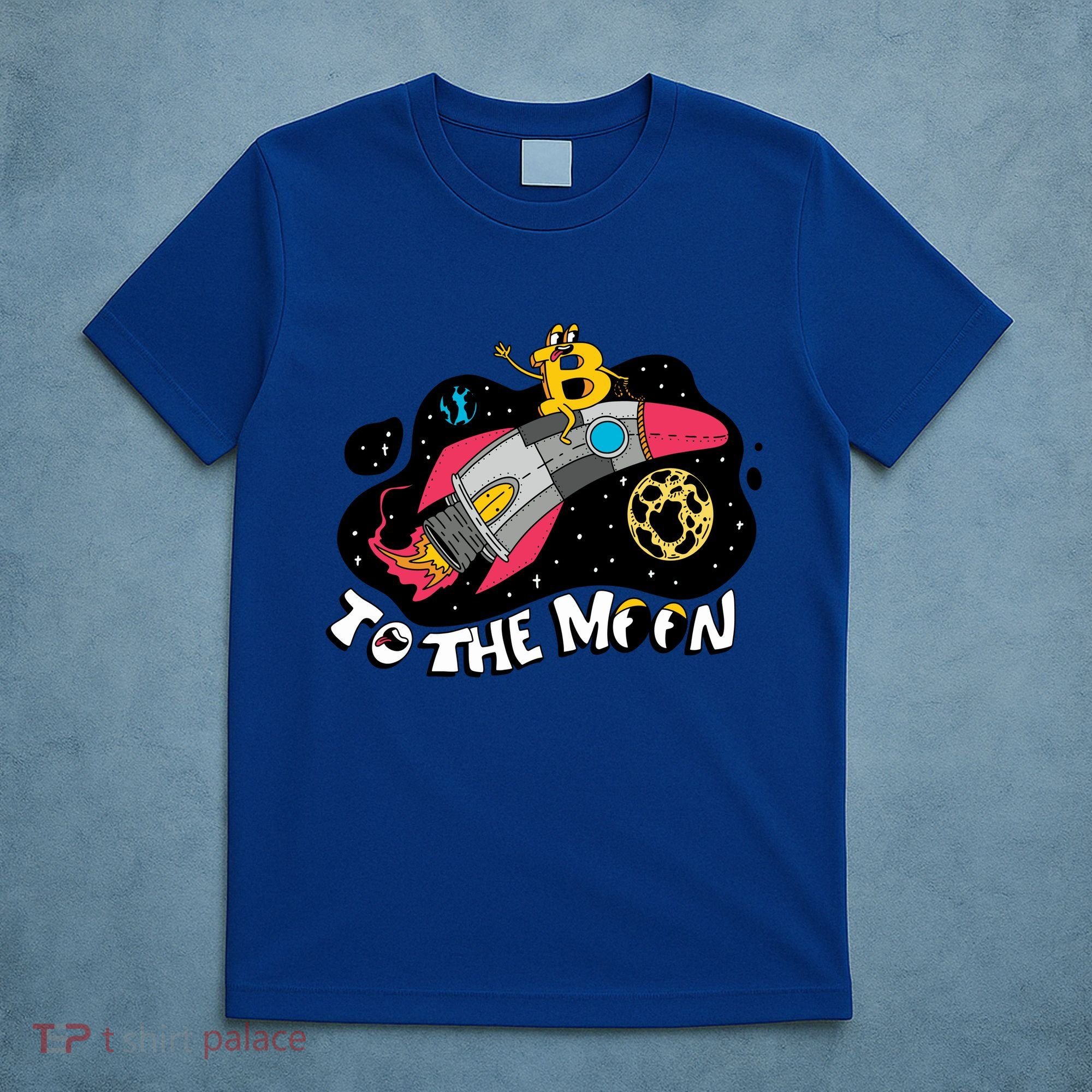 Bitcoin To The Moon Rocket T-Shirt