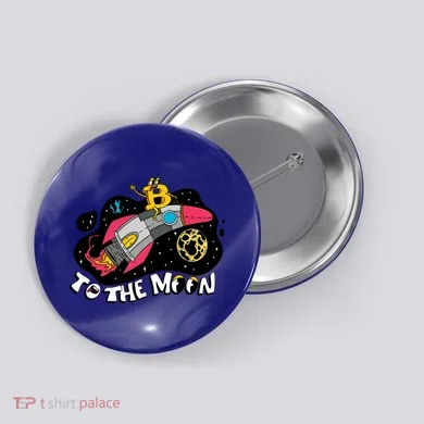 Bitcoin To The Moon Rocket Button