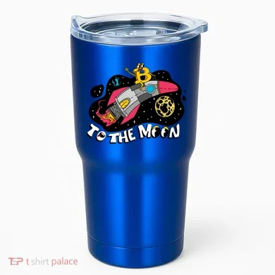 Bitcoin To The Moon Rocket Tumbler