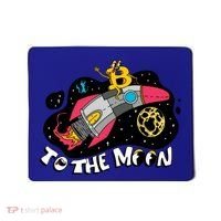 Bitcoin To The Moon Rocket Mousepad thumb 0
