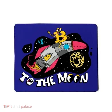 Bitcoin To The Moon Rocket Mousepad