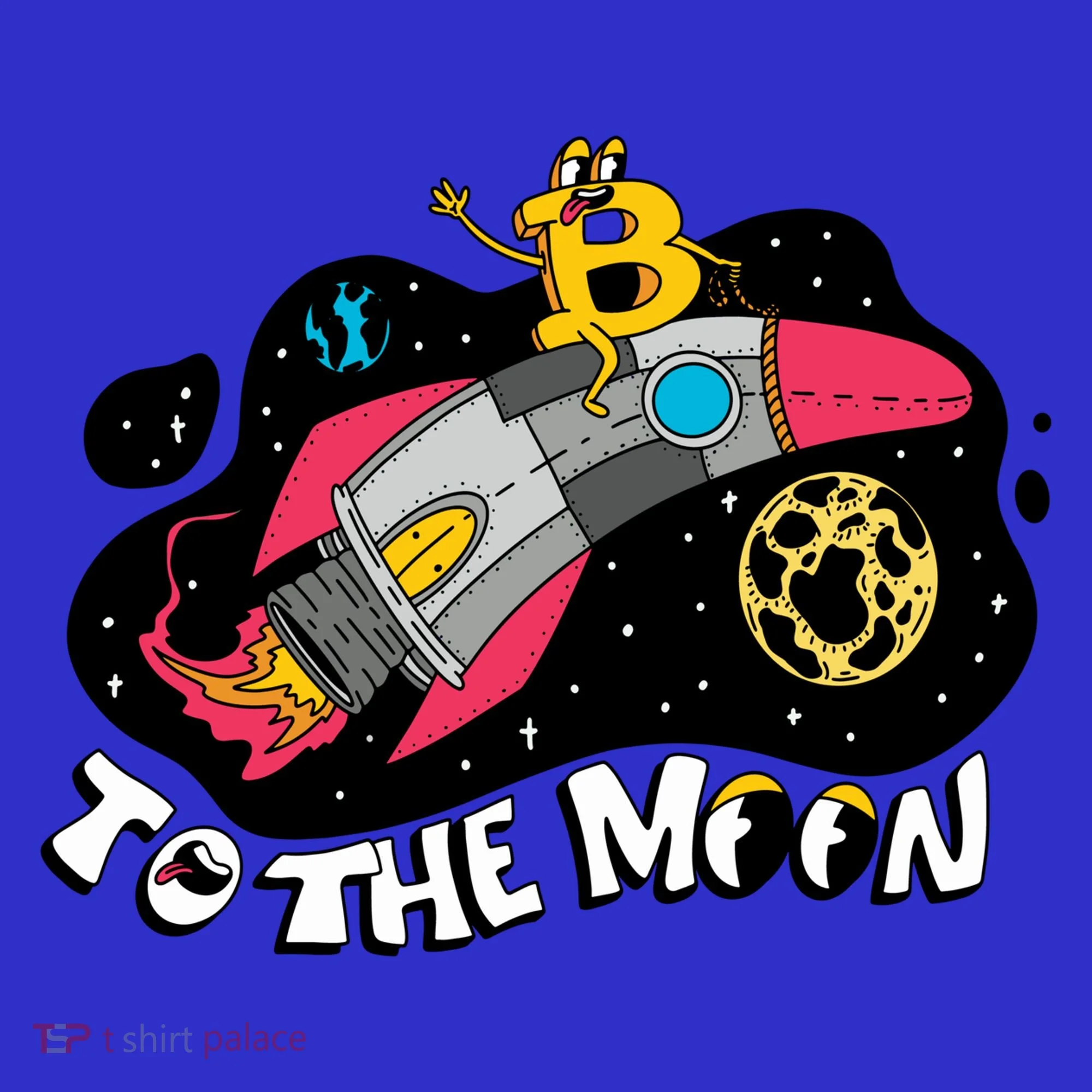 Bitcoin To The Moon Rocket Women's Tank Top