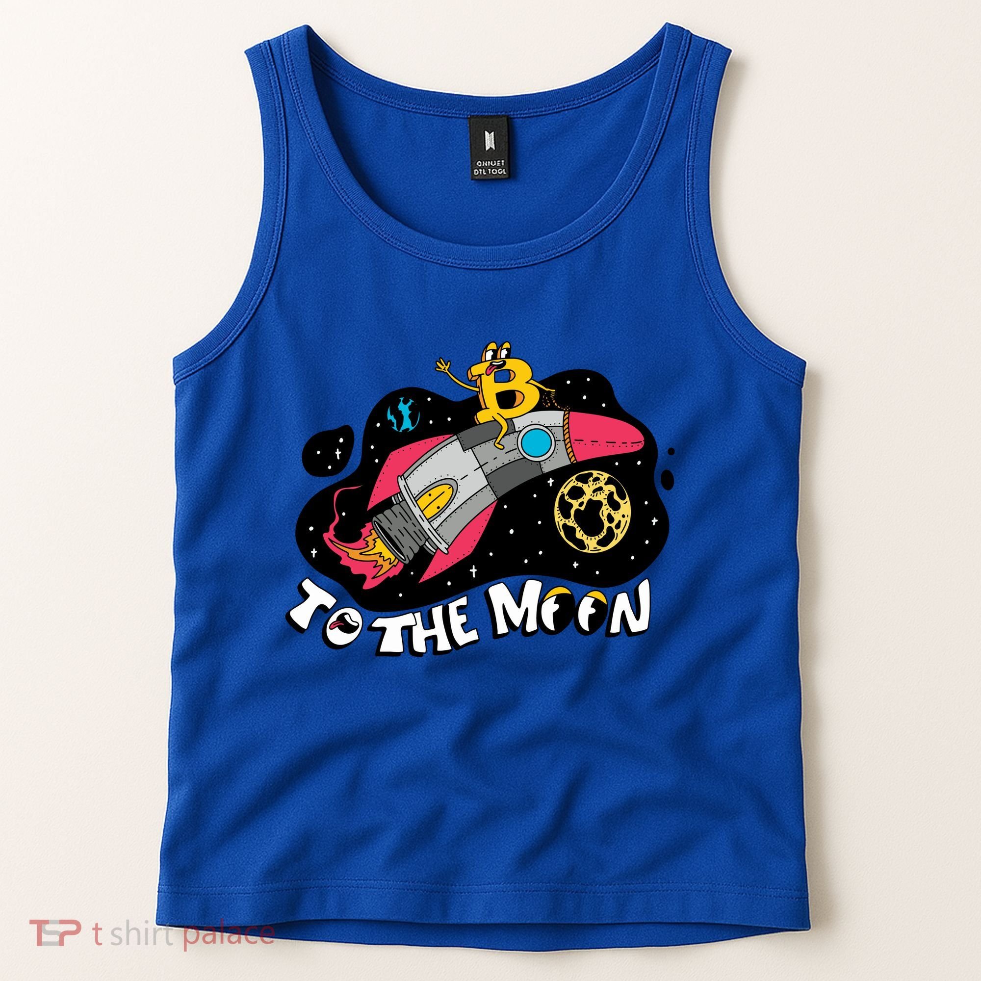 Bitcoin To The Moon Rocket Tank Top