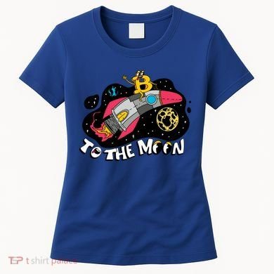Bitcoin To The Moon Rocket Women's T-Shirt