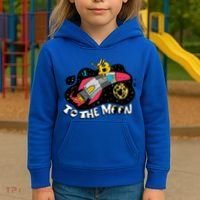 Bitcoin To The Moon Rocket Kids Hoodie thumb 3