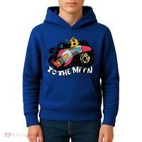 Bitcoin To The Moon Rocket Kids Hoodie thumb 4
