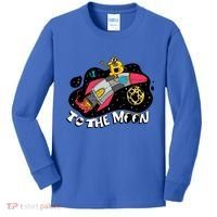 Bitcoin To The Moon Rocket Kids Long Sleeve Shirt thumb 0