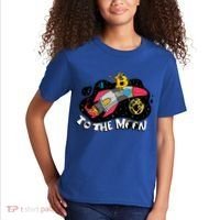 Bitcoin To The Moon Rocket Kids T-Shirt thumb 2