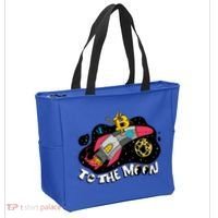Bitcoin To The Moon Rocket Tote Bag thumb 2