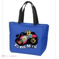 Bitcoin To The Moon Rocket Tote Bag thumb 3