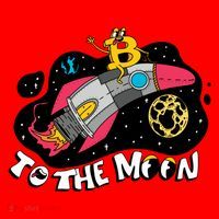 Bitcoin To The Moon Rocket Santa Hat thumb 1
