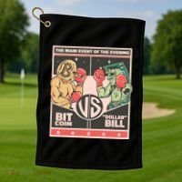 Bitcoin Vs Dollar Golf Towel thumb 1