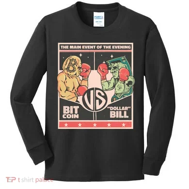 Bitcoin Vs Dollar Kids Long Sleeve Shirt