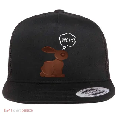 Bite Me! Flat Bill Trucker Hat
