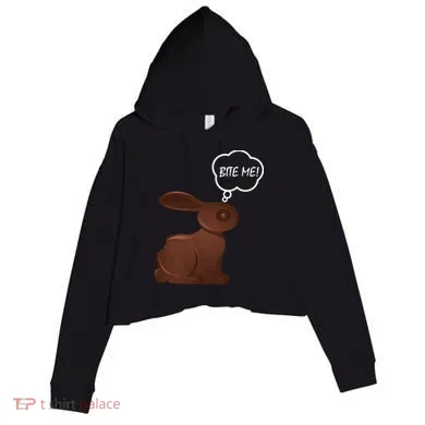 Bite Me! Crop Fleece Hoodie