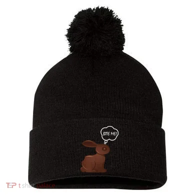 Bite Me! Pom Pom 12in Knit Beanie