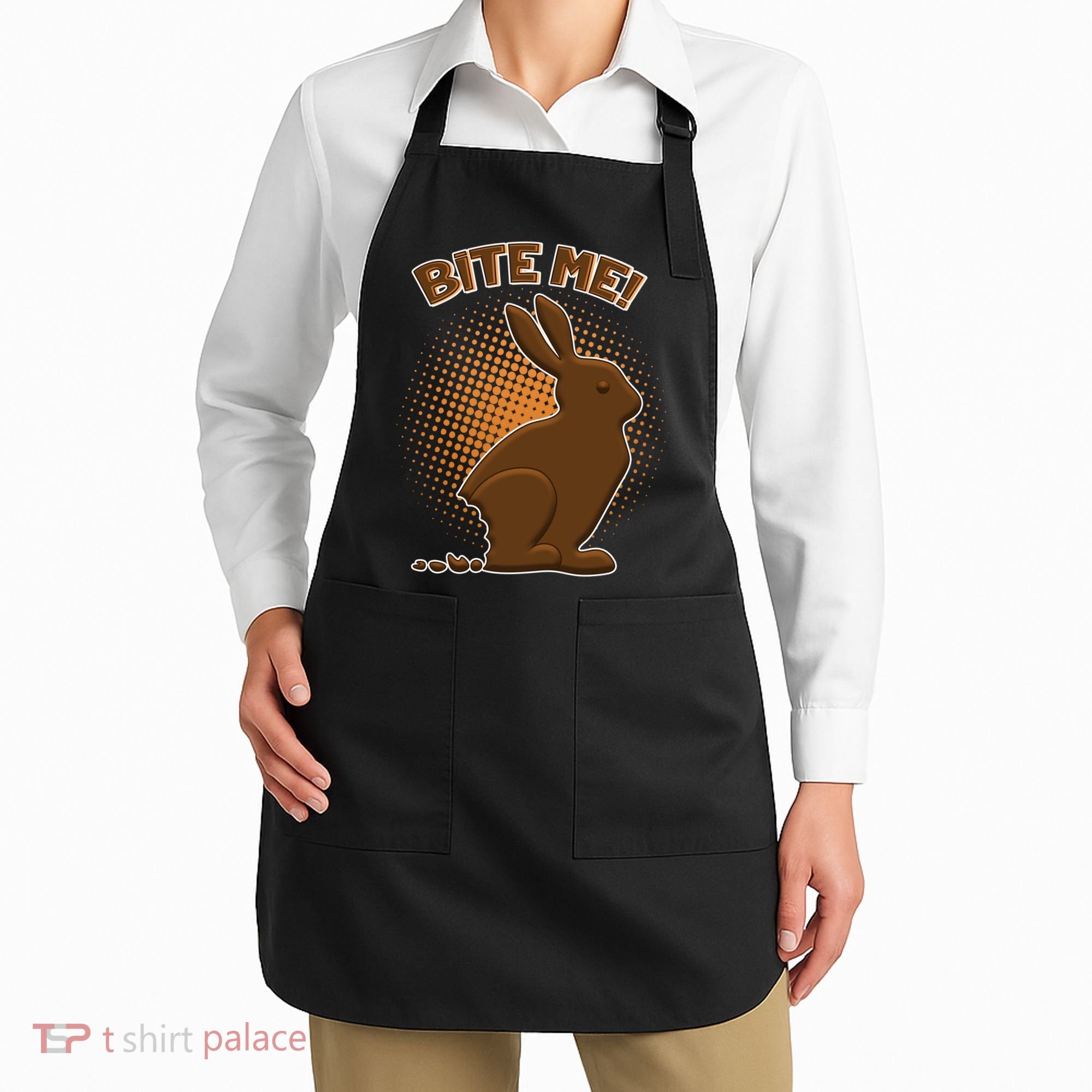 Bite Me! Chocolate Easter Bunny Apron