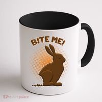 Bite Me! Chocolate Easter Bunny Coffee Mug thumb 1