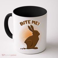 Bite Me! Chocolate Easter Bunny Coffee Mug thumb 0