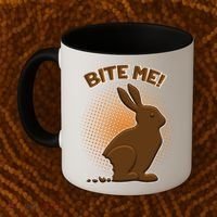 Bite Me! Chocolate Easter Bunny Coffee Mug thumb 2
