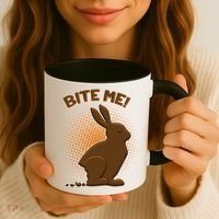 Bite Me! Chocolate Easter Bunny Coffee Mug thumb 3