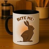 Bite Me! Chocolate Easter Bunny Coffee Mug thumb 4