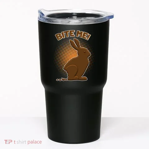Bite Me! Chocolate Easter Bunny Tumbler in the selected color