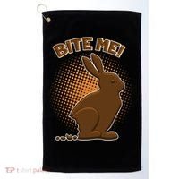 Bite Me! Chocolate Easter Bunny Golf Towel thumb 0