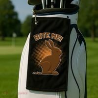 Bite Me! Chocolate Easter Bunny Golf Towel thumb 2