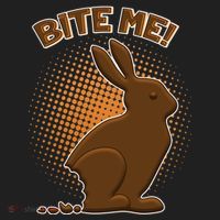 Bite Me! Chocolate Easter Bunny Golf Towel thumb 3