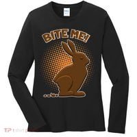 Bite Me! Chocolate Easter Bunny Women's Long Sleeve Shirt thumb 0