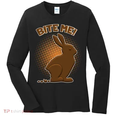 Bite Me! Chocolate Easter Bunny Women's Long Sleeve Shirt
