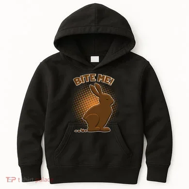 Bite Me! Chocolate Easter Bunny Kids Hoodie