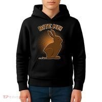 Bite Me! Chocolate Easter Bunny Kids Hoodie thumb 4