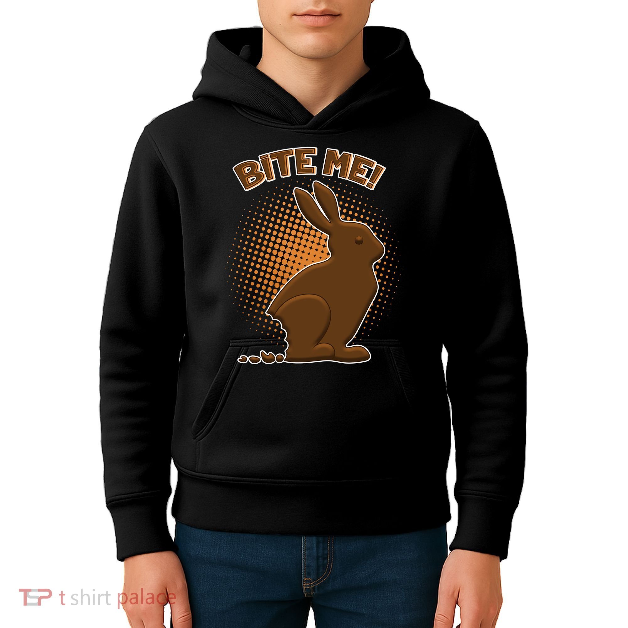 Bite Me! Chocolate Easter Bunny Kids Hoodie