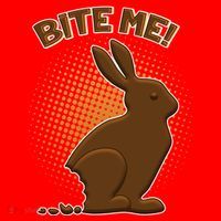 Bite Me! Chocolate Easter Bunny Santa Hat thumb 1