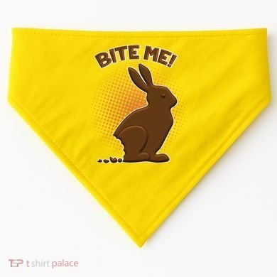 Bite Me! Chocolate Easter Bunny USA-Made Doggie Bandana