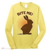 Bite Me! Chocolate Easter Bunny Long Sleeve Shirt thumb 0