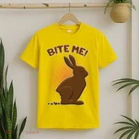 Bite Me! Chocolate Easter Bunny T-Shirt thumb 2