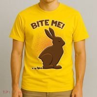 Bite Me! Chocolate Easter Bunny T-Shirt thumb 3