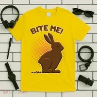 Bite Me! Chocolate Easter Bunny T-Shirt thumb 5