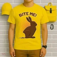 Bite Me! Chocolate Easter Bunny T-Shirt thumb 6