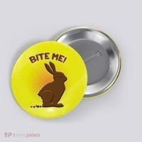 Bite Me! Chocolate Easter Bunny Button thumb 0