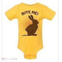 Bite Me! Chocolate Easter Bunny Baby Bodysuit thumb 0